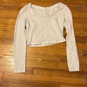 Women's White Long Sleeve Top
